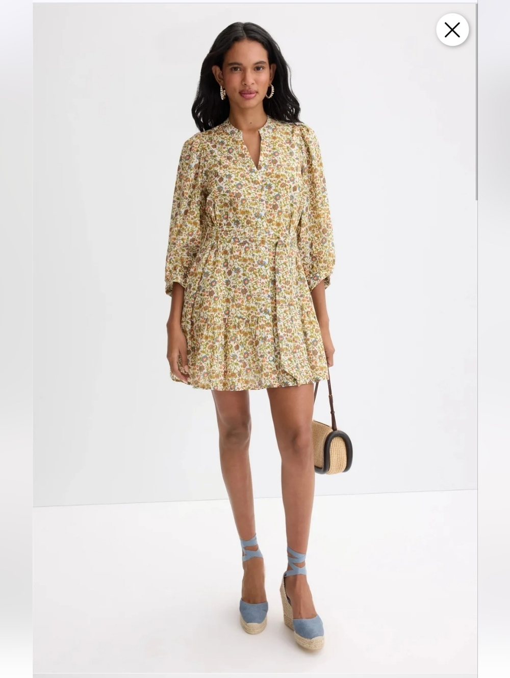 Cleobella Delilah Mini Dress 100% Organic Cotton Size S